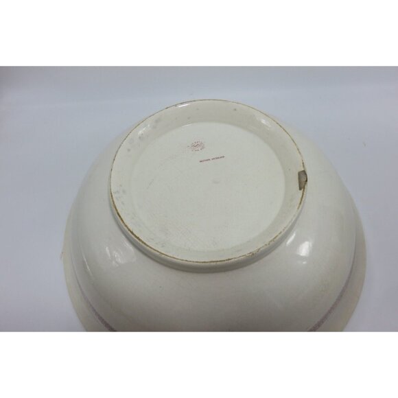 Mother Hubbard Antique Large Bowl Old Hall Earthenware Transferware England 14" - Picture 9 of 10